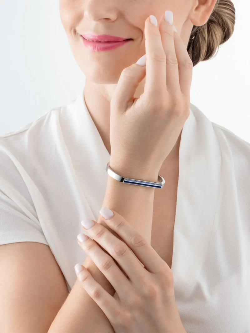 Blaue Zirkon Emaille Armband