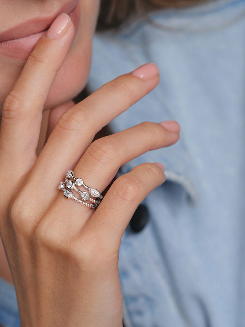 Seil Zirkonia Ring für Damen